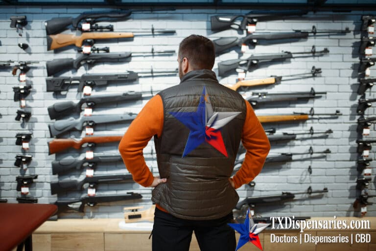 Texas Man shopping for guns